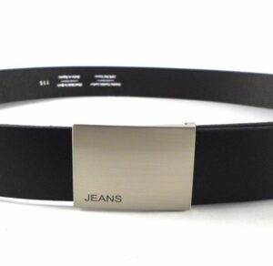 Cinturón de piel para hombres con chapa con el logo Jeans