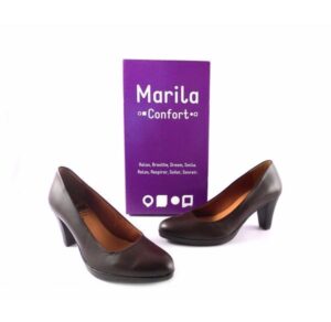 Zapatos de salón Marila Confort y Relax en color marrón