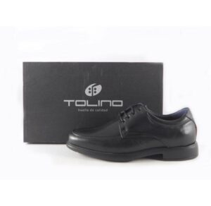 Zapatos para hombre piel negros con cordones Tolino 7711