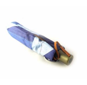 Paraguas con estampado Bisetti color azul con apertura y cierre automático