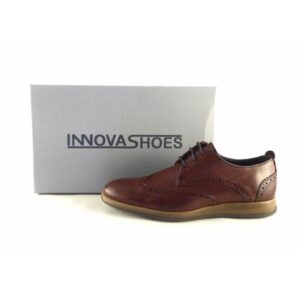 Zapatos hombre vestir tipo Oxford con picado Innova Shoes color marrón