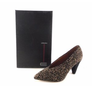 Zapatos Glamour E.Ferri tipo salón descotados leopard print