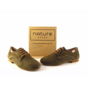 Zapatos blucher mujer NATURE SHOES London Forest verde