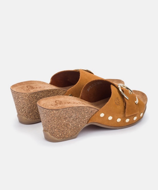 Sandalias de cuña YOKONO Canarias 003 marrón